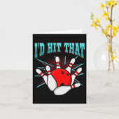 Ich hatte geschlagen, dass der lustige Bowling Bow Karte (Gelbe Blume)