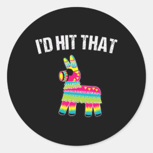 Ich hatte getroffen, dass Pinata Cinco De Mayo Fun Runder Aufkleber