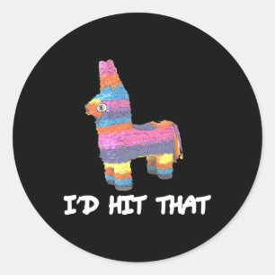 Ich hatte getroffen, dass Pinata Cinco De Mayo Fun Runder Aufkleber