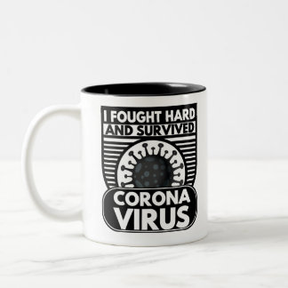 ICH HATTE HART UND ÜBERLEBTE ZWEIFARBIGE TASSE