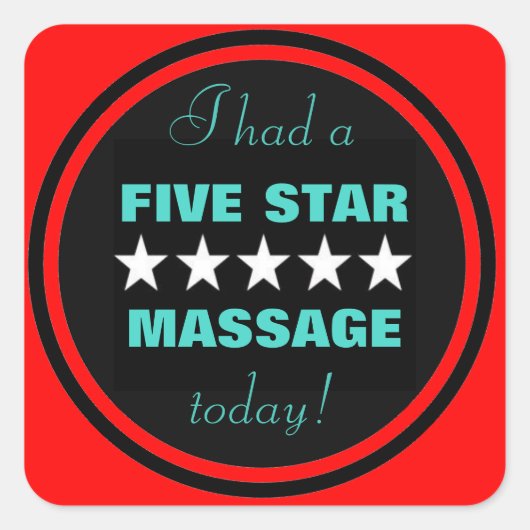 Ich hatte heute eine Massage! Aufkleber! Quadratischer Aufkleber (Vorderseite)