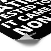 ICH HATTE HEUTE MEINE GEDANKEN TESTET... lustig sa Poster (Ecke)