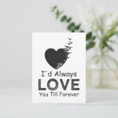 Ich hätte immer Liebe, dass du es für immer schaff Postkarte (Stehend Vorderseite)