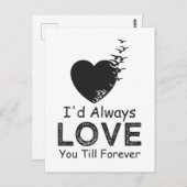 Ich hätte immer Liebe, dass du es für immer schaff Postkarte (Vorne/Hinten)