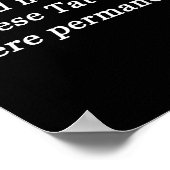 Ich hatte keine Ahnung, dass diese Tattoos dauerha Poster (Ecke)