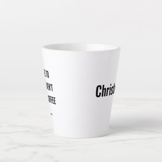 Ich hätte Liebe, latte Tasse mit Namen zu verdoppe (Vorderseite)