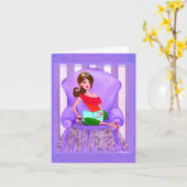 "Ich hätte lieber ein Buch gelesen" Diva Karte (Gelbe Blume)