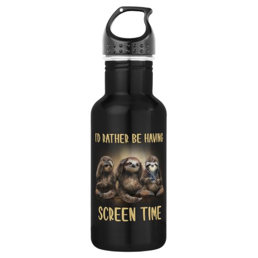 Ich hätte lieber Lauf-Zeit-Funny-Lover Edelstahlflasche (Vorderseite)