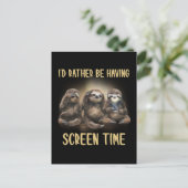 Ich hätte lieber Lauf-Zeit-Funny-Lover Postkarte (Stehend Vorderseite)