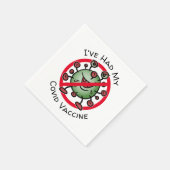 Ich hatte mein Covid Vaccine Funny Cartoon Virus-Z Serviette (Ecke)