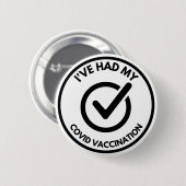 Ich hatte meine COVID Impfung Button (Vorne & Hinten)