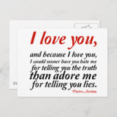 Ich hätte mich eher gehasst postkarte (Vorne/Hinten)