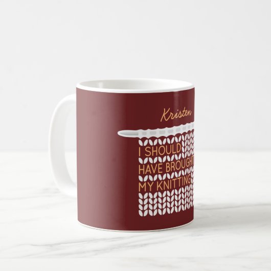Ich hätte mir das Knittern machen sollen - weiß Kaffeetasse (Vorderseite Links)