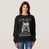 Ich hätte mit meinem französischen Bulldoggen Zuha Sweatshirt (Vorne ganz)