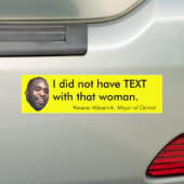 Ich hatte nicht TEXT mit dieser Frau Autoaufkleber (Auf Auto)