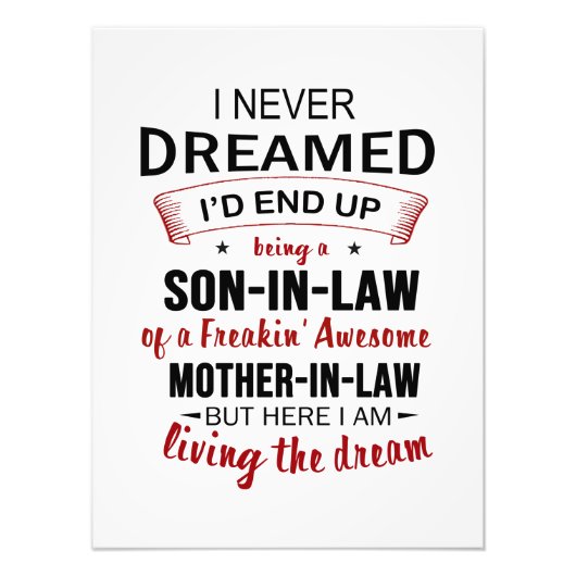 Ich hätte nie geträumt, dass ich ein Sohn im Schwi Fotodruck (Vorne)