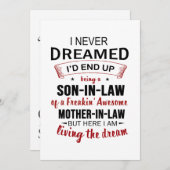 Ich hätte nie geträumt, dass ich ein Sohn im Schwi Save The Date (Vorne/Hinten)