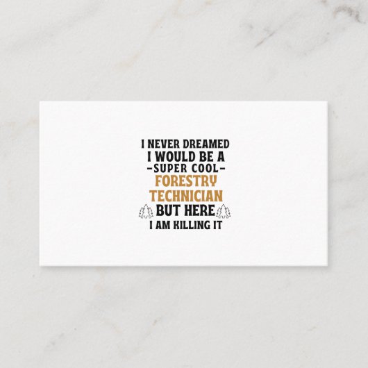 Ich hätte nie geträumt, dass ich ein super cooler  visitenkarte (Vorderseite)