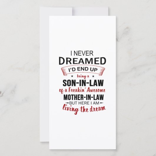 Ich hätte nie geträumt, dass ich letztendlich ein  dankeskarte (Vorderseite)