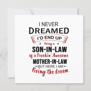 Ich hätte nie geträumt, dass ich mal Schwiegersohn Einladung