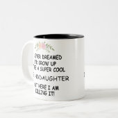 Ich hätte nie geträumt, eine Enkelin zu werden Zweifarbige Tasse (Vorderseite Links)