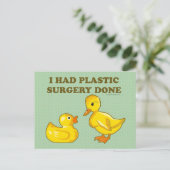 Ich hatte plastische Operation gemacht Postkarte (Stehend Vorderseite)