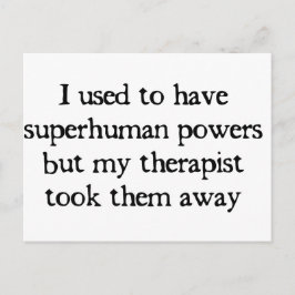 Ich hatte Superkräfte Postkarte