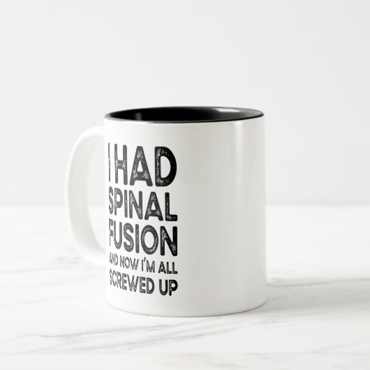 Ich hatte Wirbelfusion und jetzt bin ich alle aufg Zweifarbige Tasse (Vorderseite Links)