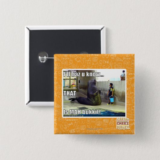 Ich haz u weiß button (Vorne & Hinten)