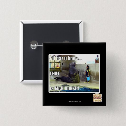 Ich haz u weiß button (Vorne & Hinten)