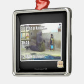 Ich haz u weiß silbernes ornament (Links)