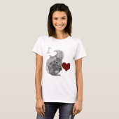 Ich heart Baby Eichhörnchen Fuzzy Animal T-Shirt (Vorne ganz)