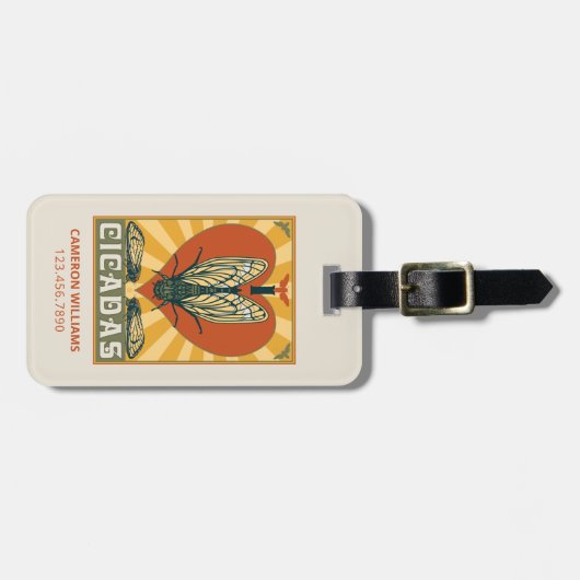 Ich heart Cicadas Gepäckanhänger (Vorderseite horizontal)