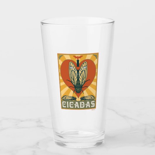 Ich heart Cicadas Glas (Vorderseite)