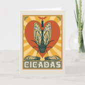 Ich heart Cicadas Karte (Vorderseite)
