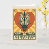 Ich heart Cicadas Karte (Gelbe Blume)