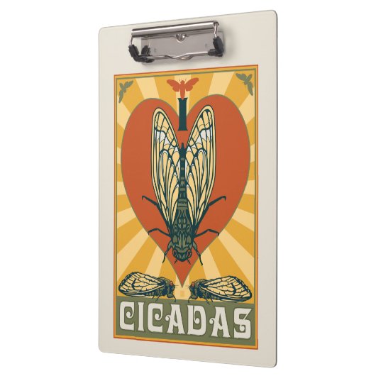 Ich heart Cicadas Klemmbrett (Links)