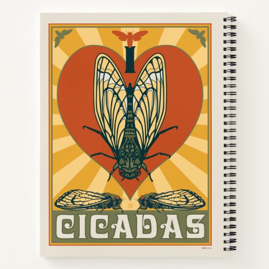 Ich heart Cicadas Notizblock (Rückseite)
