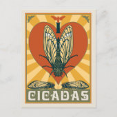 Ich heart Cicadas Postkarte (Vorderseite)