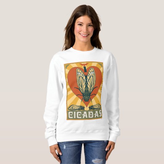 Ich heart Cicadas Sweatshirt (Vorne ganz)
