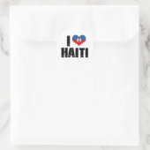 ICH HEART HAITI RUNDER AUFKLEBER (Tasche)