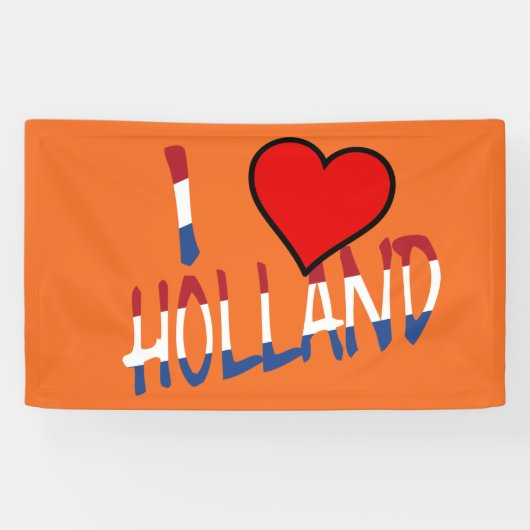 Ich heart Holland Overlay auf oder auf einem Bild Banner (Horizontal)