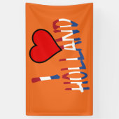 Ich heart Holland Overlay auf oder auf einem Bild Banner (Vertikal)
