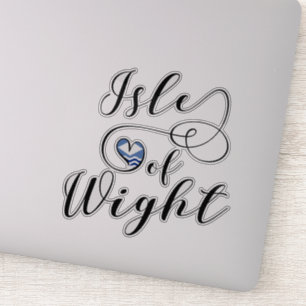 Ich heart Isle of Wight Flag Aufkleber