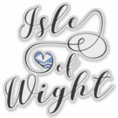 Ich heart Isle of Wight Flag Aufkleber (Vorderseite)