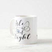 Ich heart Isle of Wight Flag Kaffeetasse (Vorderseite Links)