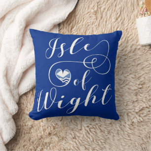 Ich heart Isle of Wight Flag Kissen