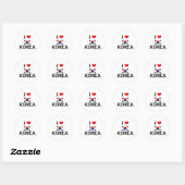ICH HEART KOREA RUNDER AUFKLEBER (Blatt)