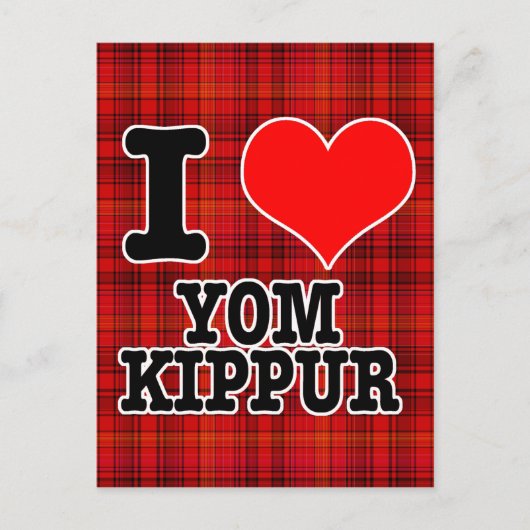 ICH HEART (LIEBE) DEIN KIPPUR POSTKARTE (Vorderseite)