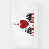 Ich heart Panda Bears Fun Banner (Vertikal)